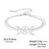 Triple Moon Goddess Bracelet Stainless Steel Celtic Knot Charm Bracelet Adjustable Layered Anklet Wicca Irish Jewelry - Image 15