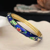 Enamel Chinese Cloisonne Bracelet Traditional Chinese Peony Filigree Flower Bangle Ethnic Vintage Women's Hand Bracelet - Image 18