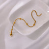 Stainless Steel Beaded Snake Chain Bracelet in Gold-Tone with 19 cm Length - Image 4