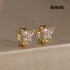 2PCS Simple Mini Butterfly Huggie Hoop Earrings 6MM 8MM Small Colorful Zircon Cartilage Earring Ear Bone Nail Piercing Jewelry - Image 21