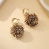 Flower Petal Beads Big Round Drop Earrings For Women Long Earrings Handmade Jewelry Gift boho - Image 13