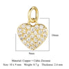 5pcs/Lot Star Heart Key Copper Cubic Zircon Charms Clover Lightning Horseshoe Racket Moon Bracelet Earring Necklace Pendant - Image 19