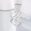 Silver Zircon Adjustable Engagement Rings For Women Wedding Elegant Jewelry Ladies Accessories Gifts - Image 3