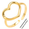 Abstract Hollow Irregular Open Adjustable Stainless Steel Rings Gothic Irregular Geometric Hammered Heart Lover Jewelry Rings - Image 20