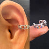 Cubic Zirconia Ear Cuff Clip On No Piercing Wrap Earring - Image 24