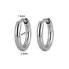 1 Pair Titanium Classic Hinged Huggie Hoops Minimalist 18G Platinum Plated Lightweight Earlobe Earrings - Image 10