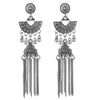 Gypsy Indian Jhumka Jewelry Ethnic Vintage Antique Alloy Carved Totem Bells Tassel Hanging Earrings For Women - Image 7