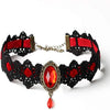 1PC Vintage Gothic Choker Necklace Lace Gemstone Pendant Necklace for Women Girl Velvet Chain Cosplay Jewelry Gift - Image 5