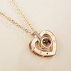 Necklace 100 Languages I Love You Projection Heart Pendant Necklace For Mother's Day Gifts - Image 2