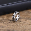 Men's Twisted Chain Ring, Silver Color Stainless Steel Hollow Bands Ring Gift to Dad Father Bff Jewelry - Image 5