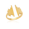 Gold Color Stainless Steel Coin Ring Broad Surface Elliptical Geometry Rings Elegant Jewelry Accessories For Women Gift - Image 16