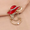 Beauty Enamel Brooch Badges For Women Elegant Creaive Crystal Pins - Image 1