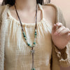 Vintage Ceramic Butterfly Pendant Necklaces for Women Chinese Ethnic Style Long Adjustable Handmade Beaded Necklaces Jewelry - Image 3