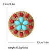 Turquoise Blue Brooches for Women Unisex Tibetan Style Pins Star Rhinestone Office Party Friend Gifts Jewelry Accessories - Image 31