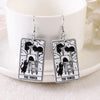 Rectangular Double Sided Tarot Cat Acrylic Earrings Halloween Magic Divination Animals Epoxy Pendant Earring for Women Jewelry - Image 15