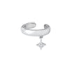 Yuxintyome Silver Ear Needle set with diamond star hoop earrings for women ear clip retro Wedding Jewelry - Image 7