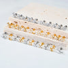 Clear Stone Labret Piercing Stud with Square Heart and Trapezoid Styles - Image 32