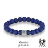 Men 12 Zodiac Signs 8mm Beads Bracelets Handmade Vintage Blue Lava Stone Beads Elastic Bangles Women Jewelry Gifts - Image 16