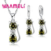 Silver Color Jewelry Sets for Woman Girls Shining Austrian Crystal Cute Cat Pendant Necklace Huggie Earring - Image 14