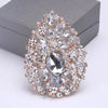 Crystal Water-drop Brooches for Women Vintage Pendant Style Elegant Wedding Pins Party Jewelry Brooch - Image 1
