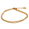 Double-Layer Stainless Steel Chain Bracelet in Gold-Tone or Silver-Tone - Image 7