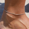 Minimalism Silver Color Snake Chain Anklet Stainless Steel Adjustable Chain for Women Girls Jewelry Support - Image 2