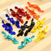 Flower Long Bohemian Drop Earrings for Women Red Petal Acrylic Tassel Hanging Earring Summer Jewelry Accessories - Image 2
