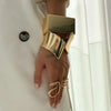 Exaggerated Irregular Alloy Open Cuff Bracelet Bangles For Women Chunky Big Bracelets Gold Silver Color Manchette Grunge Jewelry - Image 4
