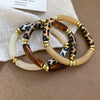 Multi-style Leopard Print Bamboo Tube Acrylic Stretchy Bracelets for Women Men Retro Resin Beaded Bangles Stack Jewelry Gift K1 - Image 8