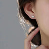 Lotus Flower Stud Earrings with Petal Details - Image 3