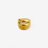 Stainless Steel Gold Silver Plated 3 Splicing Color Chunky Dome Ring Multi-Layer Hollow Rings for Women Men Unisex - Image 9