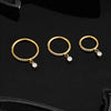 Titanium Round CZ Drop Helix Hoop Ring 16G Dangle Charm Segment Conch Clicker Cartilage Piercing Jewelry - Image 3