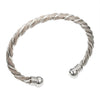 Stainless Steel Wire Braided Bangle for Women Men Spring Link Wrap Open Adjustable Ball Bracelet Jewelry - Image 8