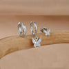 3PCS Elegant Butterfly CZ Charms Dangle Earrings Set for Women Stainless Steel Cubic Zirconia Huggie Cartilage Piercing Jewelry - Image 6