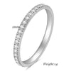 Full Small CZ Zircon Channel Setting Stainless Steel Engagement Rings for Women - Image 4