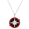 Anime Acrylic Necklace Fluorescent Rod Black Red Colors mixed with Inspired Compass Pendant Necklace Gifts For Girls - Image 5