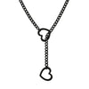 Vintage Hollow Heart Necklace for Women Girls Simple Y Shape Stainless Steel Long Pendant Toggle Necklace Jewelry Gift - Image 7