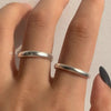 Silver Rings For Women Simple Vintage Handmade Adjustable Finger Narrow Ring Band Female Gift - Image 4