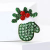 Christmas Classic Rhinestone Glove Brooches for Women Decoration Pins Event Party Year Gifts Backpack Clothes Accessories - Image 5