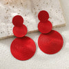 Stylish Dangle Earrings Trio Circle Design Daily Outfits Party Accessories Stuff Red Orange Big Earrings - Image 11