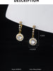 Moidan Luxury Sparkling Round Zirconia Dangle Earrings 925 Sterling Silver Charm Drop Ears For Women Wedding Statement Jewelry