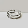 Simple Retro Silver Jewelry Thread Double Open Female Cannabis Opening Rings - Image 1