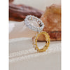 Stainless Steel Delicate Bling Heart Cubic Zirconia Shiny Ring for Women Temperament Jewelry - Image 6
