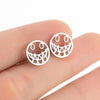 Cute Halloween Cartoon Ghost Earrings Stud For Women Stainless Steel Ear Piercing Black Earrings Minimalist - Image 19