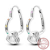 Silver Hoop Earrings Starlight Heart Butterfly Crystal Zircon Hoop Earrings For Women Girl Jewelry Gift - Image 12