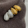 Brushed Matte Metal Water Drop Zircon Earrings for Women Chunky Geometric Party Jewelry Accessories - Image 5