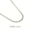 Stainless Steel Herringbone Necklace in 2 mm to 5 mm Widths and 40 cm to 50 cm Lengths - Image 9