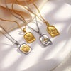 316L Stainless Steel Mixed Colour Asymmetrical Necklace Gold Plated Jewelry Women's Unique Necklace - Image 2