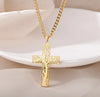 Pendant Necklace with Textured Chain and Multiple Charm Designs - Image 12
