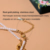 Moon Girl Natural Shell Beads Heart Choker Stainless Steel Necklace for Women Copper Star Collares - Image 3